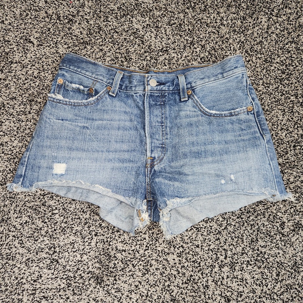 Levi's Button Fly Jean Shorts Women's Sz 28,booty Rawhem Festival Western Rodeo